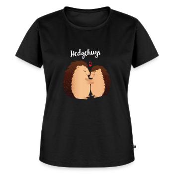 Hedgehugs Hedgehog Love Couple Valentine's Day - Women's Premium Organic T-shirt - black - Front - Selfina (174cm)