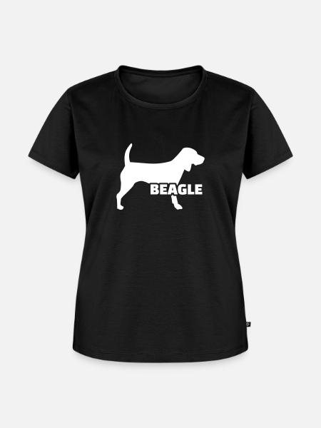 Beagle - Frauen Premium Bio T-Shirt - Schwarz