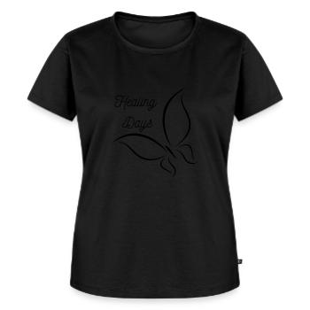 Butterfly Healing Days - Women's Premium Organic T-shirt - black - Front - Selfina (174cm)