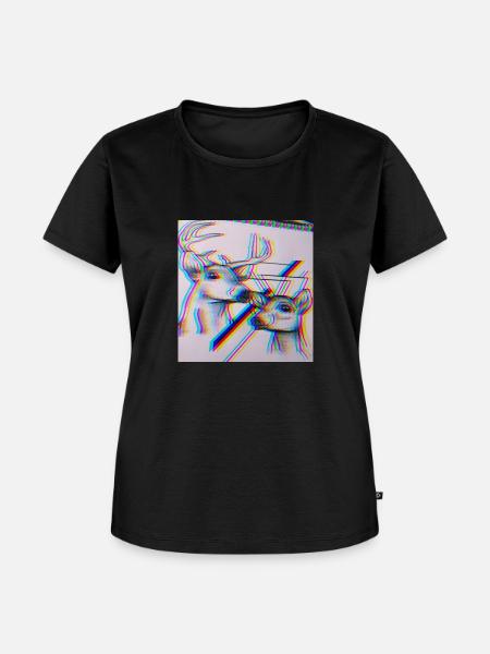 Trippy bambi - Frauen Premium Bio T-Shirt - Schwarz
