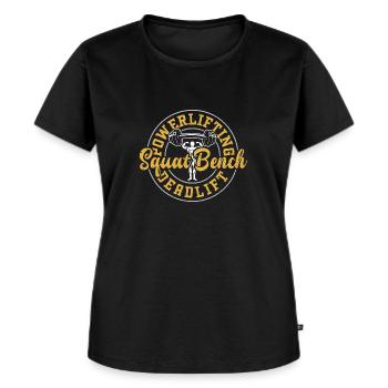 Powerlifting Banc de squat Deadlift - T-shirt Premium bio Femme - noir - Devant - Selfina (174cm)