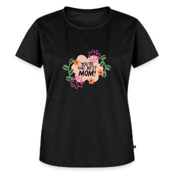 Best mom - Frauen Premium Bio T-Shirt - Schwarz - Vorne - Selfina (174cm)