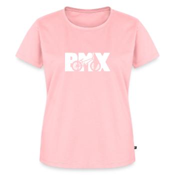 BMX Biker Bmxer Design - Frauen Premium Bio T-Shirt - Rosa - Vorne - AI Model Female 172 dark (172cm)