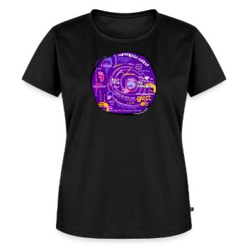 PRINCE - Frauen Premium Bio T-Shirt - Schwarz - Vorne - Selfina (174cm)
