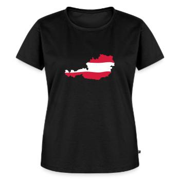 Österreich, Austria - Frauen Premium Bio T-Shirt - Schwarz - Vorne - Selfina (174cm)