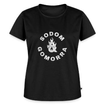 Sodome et Gomorrhe - T-shirt Premium bio Femme - noir - Devant - Selfina (174cm)