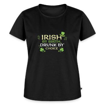 Irlandais de naissance, ivre par choix - T-shirt Premium bio Femme - noir - Devant - Selfina (174cm)