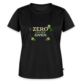 Zero Lucks Given - Frauen Premium Bio T-Shirt - Schwarz - Vorne - Selfina (174cm)