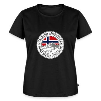 Svalbard - Polar bear - Spitzbergen - Eisbär - Frauen Premium Bio T-Shirt - Schwarz - Vorne - Selfina (174cm)