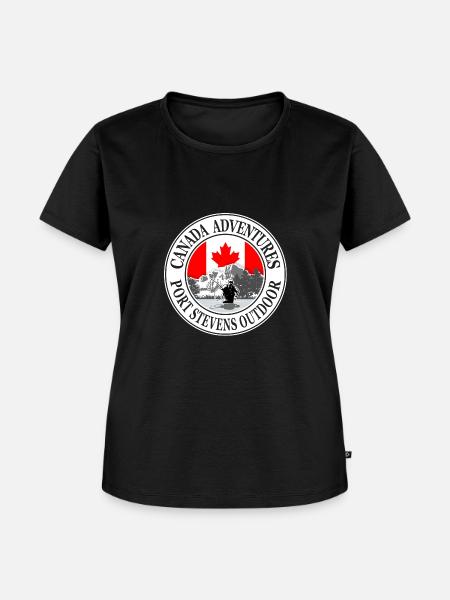 Kanada - Angler - Maple Leaf - Canada - Frauen Premium Bio T-Shirt - Schwarz