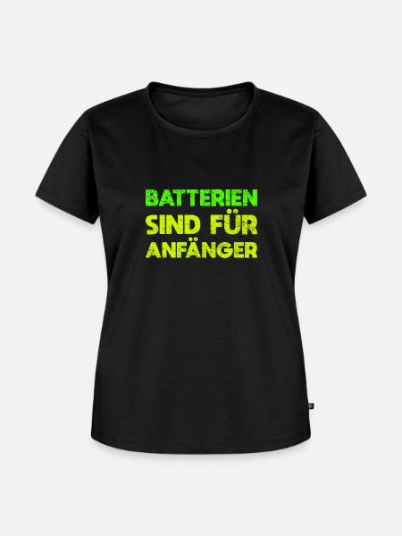 Batterien Sind Für Anfänger - Frauen Premium Bio T-Shirt - Schwarz
