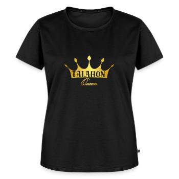 Talahon Queen - Frauen Premium Bio T-Shirt - Schwarz - Vorne - Selfina (174cm)