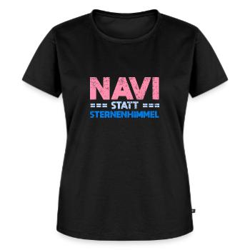 Navi Statt Sternenhimmel - Frauen Premium Bio T-Shirt - Schwarz - Vorne - Selfina (174cm)