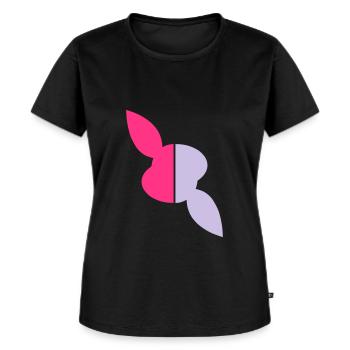 Two halves head rabbit, one half twisted - Women's Premium Organic T-shirt - black - Front - Selfina (174cm)