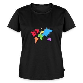 pride landkarte - Frauen Premium Bio T-Shirt - Schwarz - Vorne - Selfina (174cm)