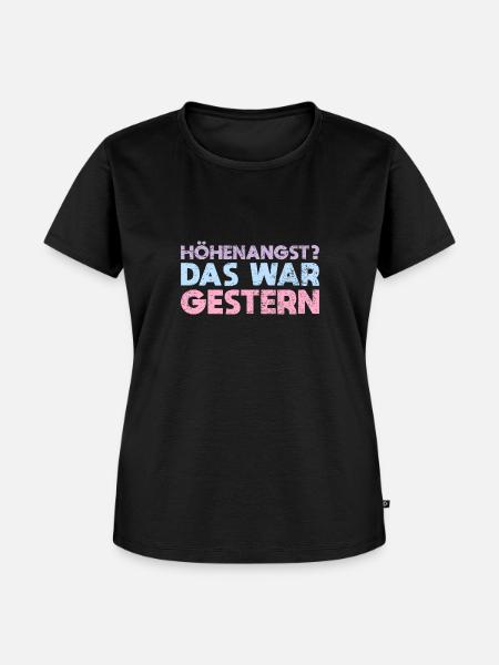 Höhenangst? Das War Gestern - Frauen Premium Bio T-Shirt - Schwarz