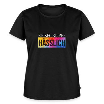 Reisegruppe Hässlich - Frauen Premium Bio T-Shirt - Schwarz - Vorne - Selfina (174cm)