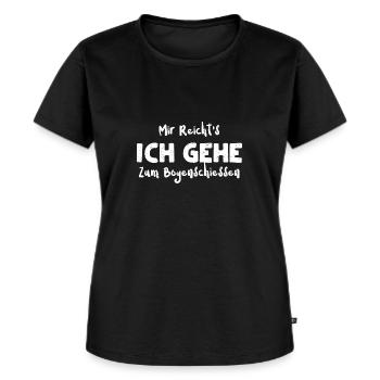 Mir Reicht's Ich Gehe Zum Bogens... - Frauen Premium Bio T-Shirt - Schwarz - Vorne - Selfina (174cm)