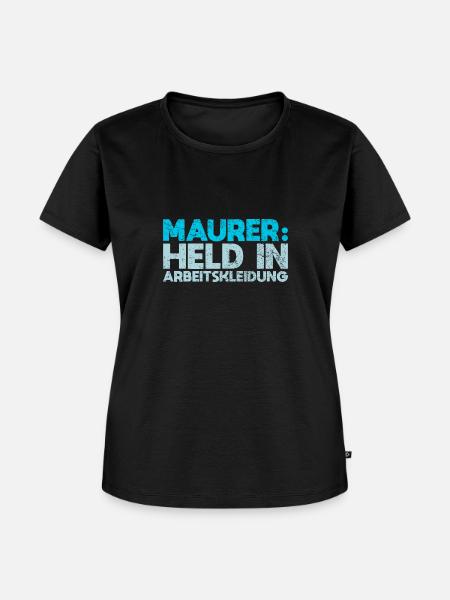 Maurer: Held In Arbeitskleidung - Frauen Premium Bio T-Shirt - Schwarz