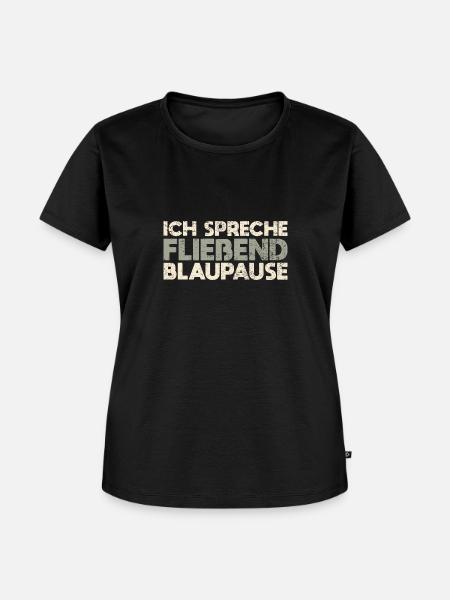 Ich Spreche Fließend Blaupause - Frauen Premium Bio T-Shirt - Schwarz