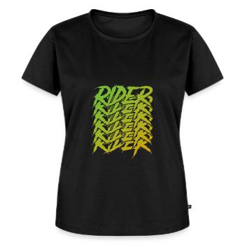 Motocycliste vert - T-shirt Premium bio Femme - noir - Devant - Selfina (174cm)