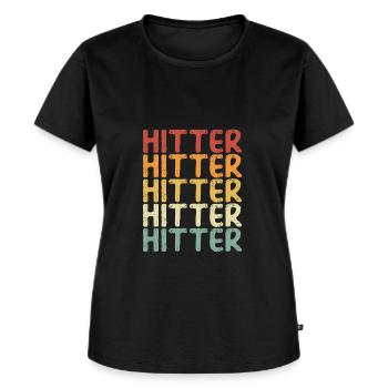 Volleyball Hit Retro - Women's Premium Organic T-shirt - black - Front - Selfina (174cm)