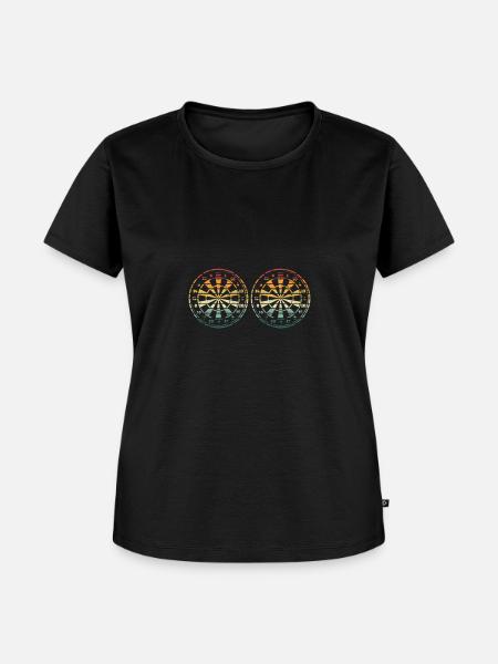 Zwei Dartscheiben - Frauen Premium Bio T-Shirt - Schwarz