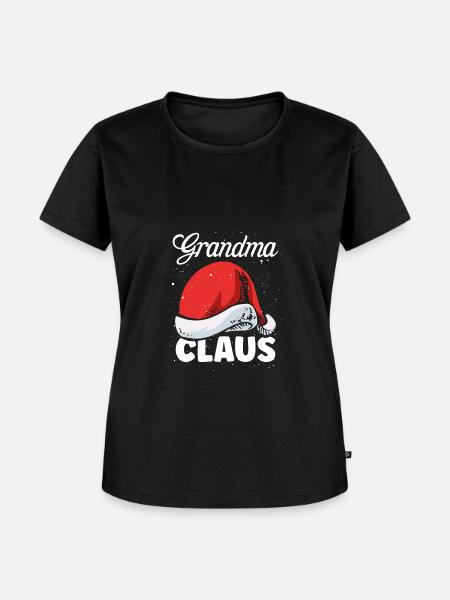 Weihnachtsmann Oma - Frauen Premium Bio T-Shirt - Schwarz