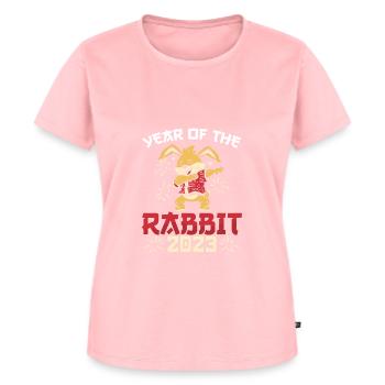 Cute rabbit in 2023 - Women's Premium Organic T-shirt - rose - Front - AI Model Female 172 dark (172cm)