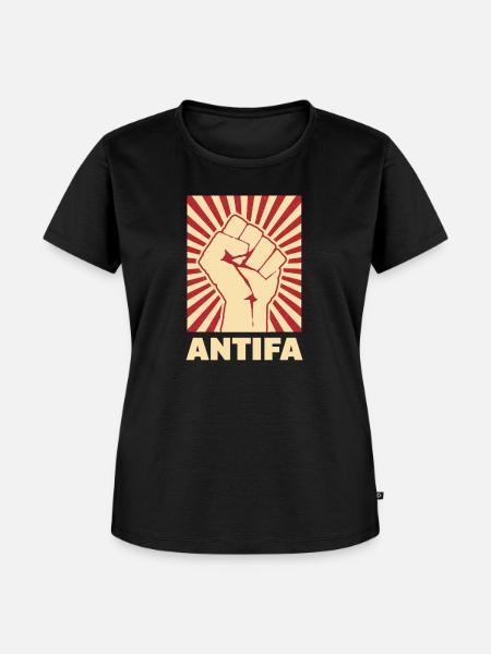 Antifa - Frauen Premium Bio T-Shirt - Schwarz