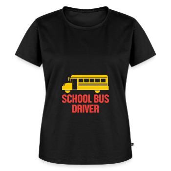 Schulbusfahrer Schulbus - Frauen Premium Bio T-Shirt - Schwarz - Vorne - Selfina (174cm)