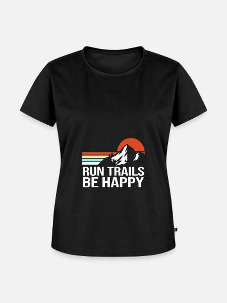 Trailrunning - Frauen Premium Bio T-Shirt - Schwarz