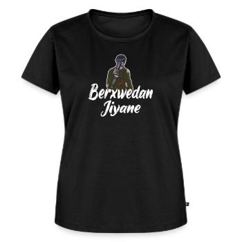 Kurdistan Berxwedan Jiyane Kurden Azadi Geschenk - Frauen Premium Bio T-Shirt - Schwarz - Vorne - Selfina (174cm)