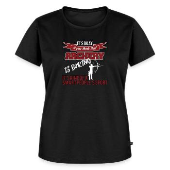 archery archery - Women's Premium Organic T-shirt - black - Front - Selfina (174cm)