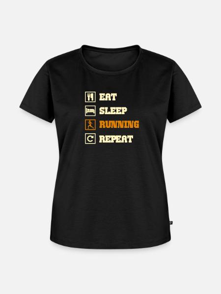 running - Frauen Premium Bio T-Shirt - Schwarz