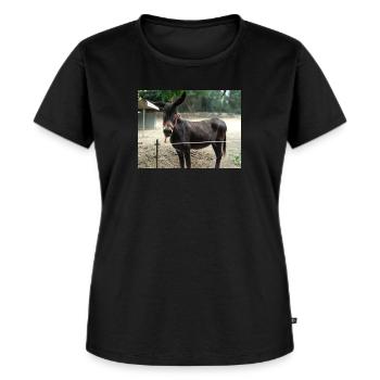 Esel - Frauen Premium Bio T-Shirt - Schwarz - Vorne - Selfina (174cm)