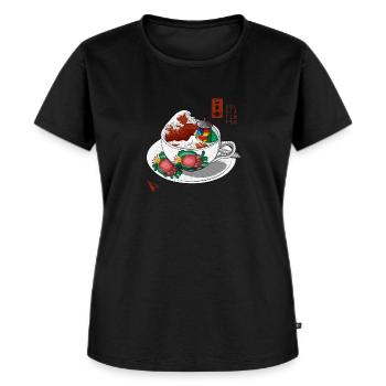 Frisian Tea Wave - Women's Premium Organic T-shirt - black - Front - Selfina (174cm)