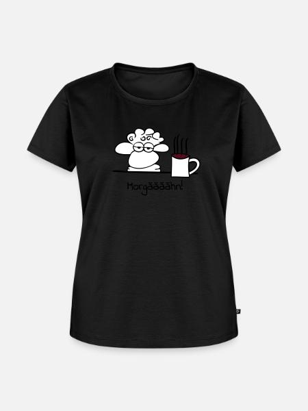 müdes Schaf - Frauen Premium Bio T-Shirt - Schwarz