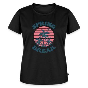 Spring Break palm tree - Women's Premium Organic T-shirt - black - Front - Selfina (174cm)