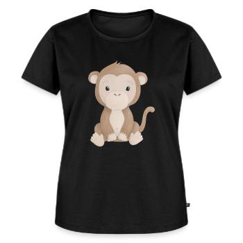 mono - Camiseta ecológica prémium para mujer - negro - delante - Selfina (174cm)