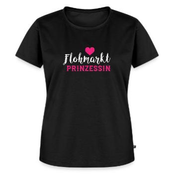 Flohmarkt Prinzessin I Händler Reselling - Frauen Premium Bio T-Shirt - Schwarz - Vorne - Selfina (174cm)