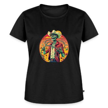 Der letzte Zombie - Frauen Premium Bio T-Shirt - Schwarz - Vorne - Selfina (174cm)