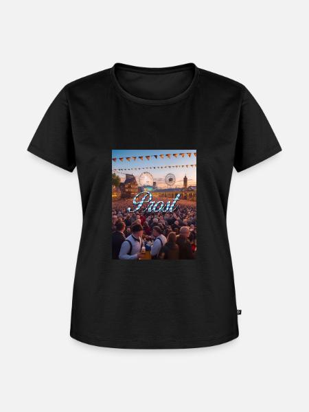 Prost! - Frauen Premium Bio T-Shirt - Schwarz