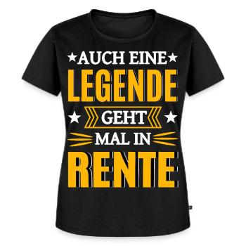 Legende In Rente - Frauen Premium Bio T-Shirt - Schwarz - Vorne - Selfina (174cm)