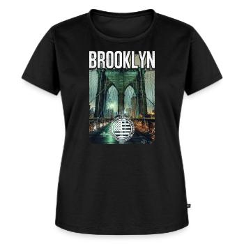 Brooklyn Birdge - Frauen Premium Bio T-Shirt - Schwarz - Vorne - Selfina (174cm)