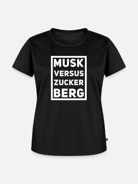 Musk versus Zuckerberg Kontrast - Frauen Premium Bio T-Shirt - Schwarz