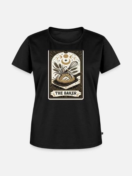 Der Bäcker Tarot Stil - Frauen Premium Bio T-Shirt - Schwarz