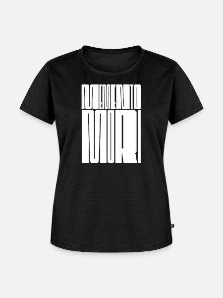 memento mori Typografie - Frauen Premium Bio T-Shirt - Schwarz