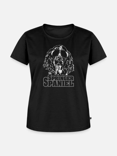 SPRINGER SPANIEL cool - Frauen Premium Bio T-Shirt - Schwarz