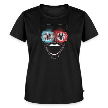 ControlZ-Glitch - Frauen Premium Bio T-Shirt - Schwarz - Vorne - Selfina (174cm)